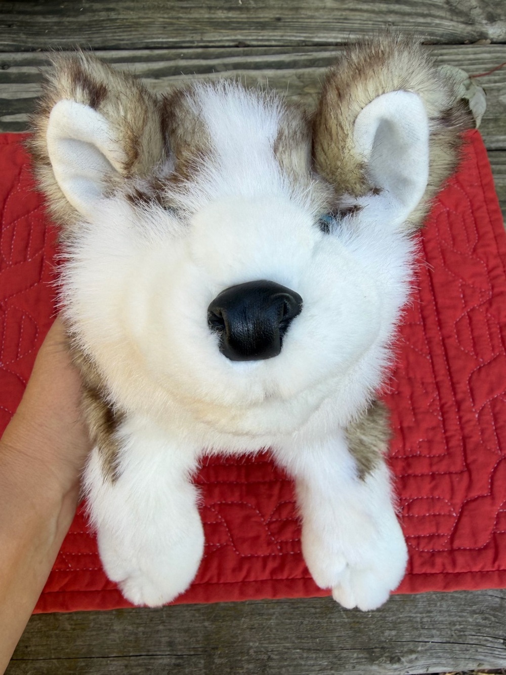 Folkmanis Puppet Husky Dog Puppy Toy Plush